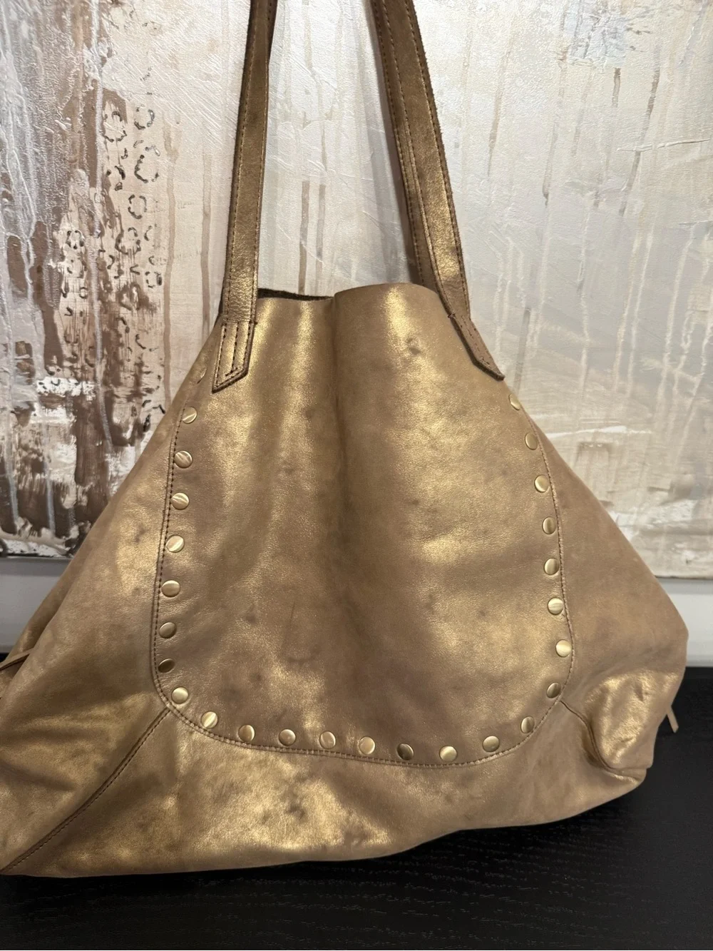 Hobo Metallic Shoulder Tote Bag - Picture 2 of 11